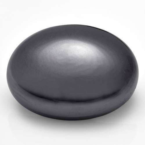 Hematita gris natural de 38,89 ct, corte óvalo, opaco