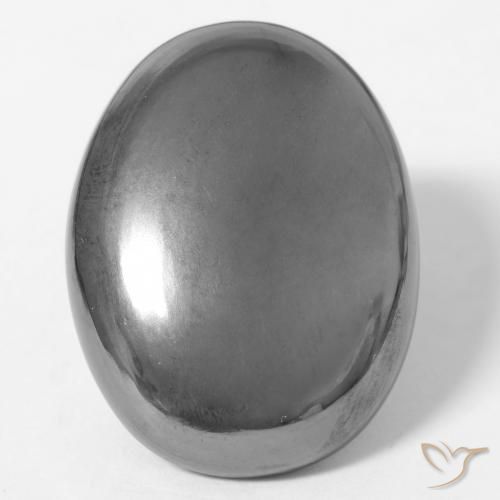 41.66ct Natural Gris plateado Hematites, Ovalada, Opaco