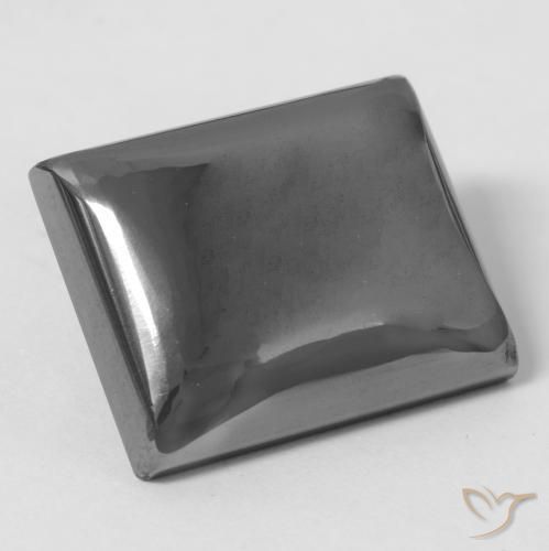 Hematites Gris plateado natural de 30.31 ct, Corte Baguette, Opaco