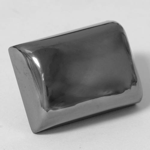 Hematita gris natural de 34,70 ct, baguette, opaco