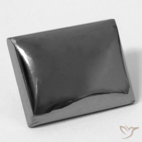 Hematites Verde medio natural de 21.73 ct, Corte Baguette, Opaco