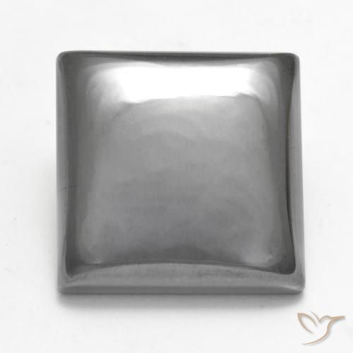 25.22ct Natural Gris plateado Hematites, Cuadrado, Opaco