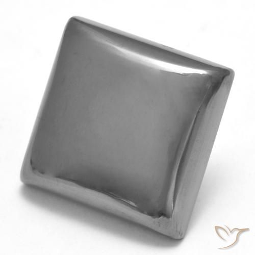 Hematites Gris plateado natural de 25.22 ct, Cuadrado, Opaco
