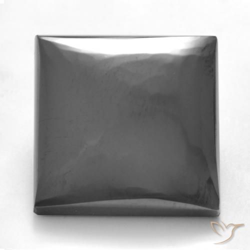 32.75ct Natural Gris medio Hematites, Cuadrado, Opaco