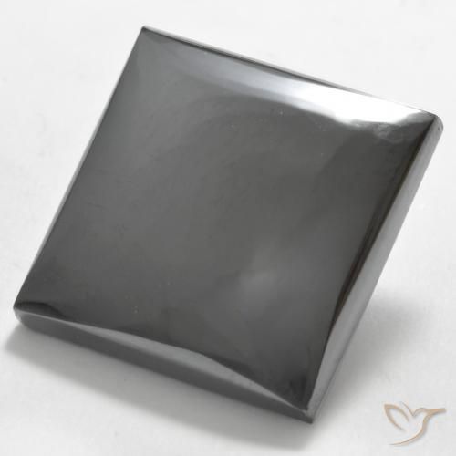 Hematites Gris medio natural de 32.75 ct, Cuadrado, Opaco