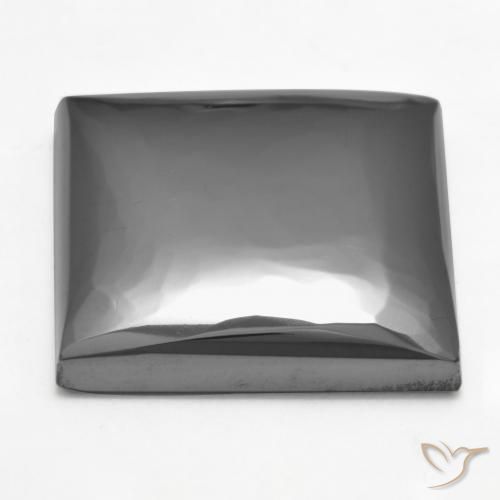 Hematites Gris medio natural de 32.75 ct, Cuadrado, Opaco
