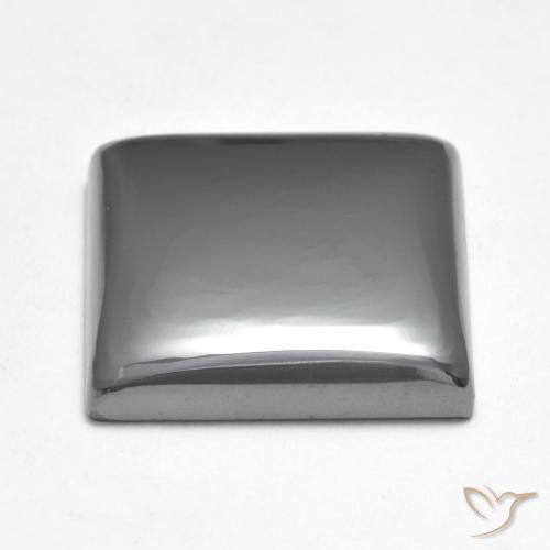 Hematites Gris medio natural de 17.58 ct, Cuadrado, Opaco
