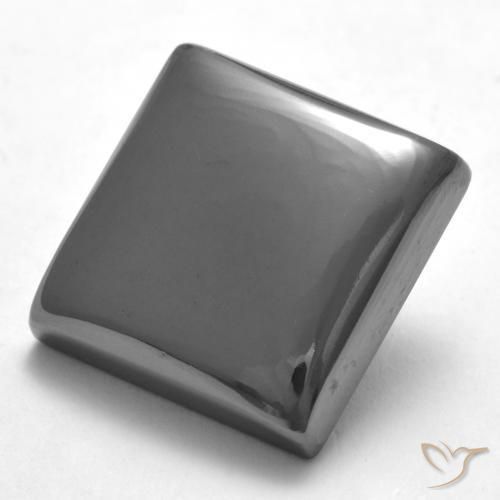 Hematites Gris medio natural de 24.36 ct, Cuadrado, Opaco