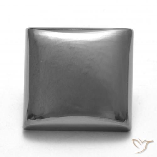 Hematites Gris medio natural de 23.78 ct, Cuadrado, Opaco