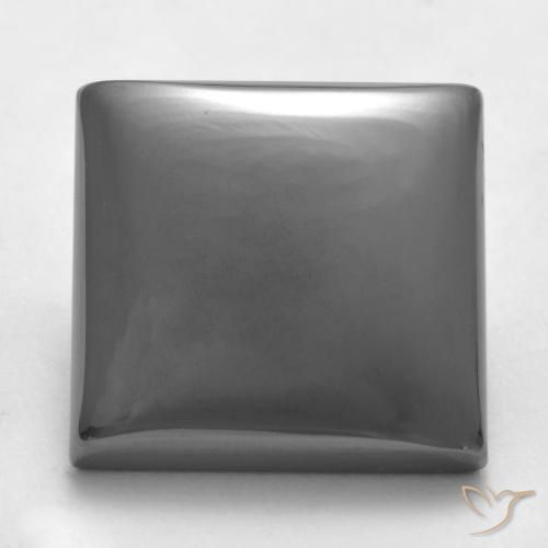 Hematites Gris plateado natural de 19.91 ct, Cuadrado, Opaco
