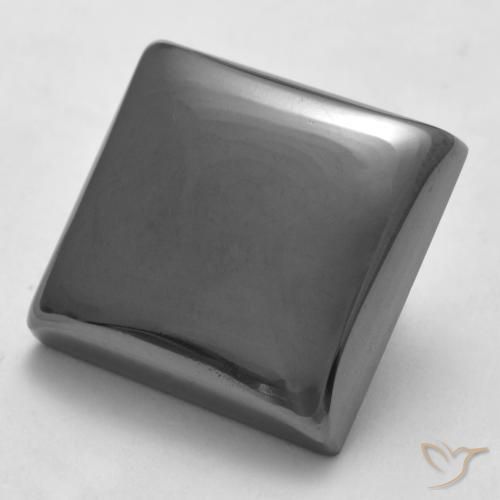 Hematites Gris medio natural de 22.05 ct, Cuadrado, Opaco