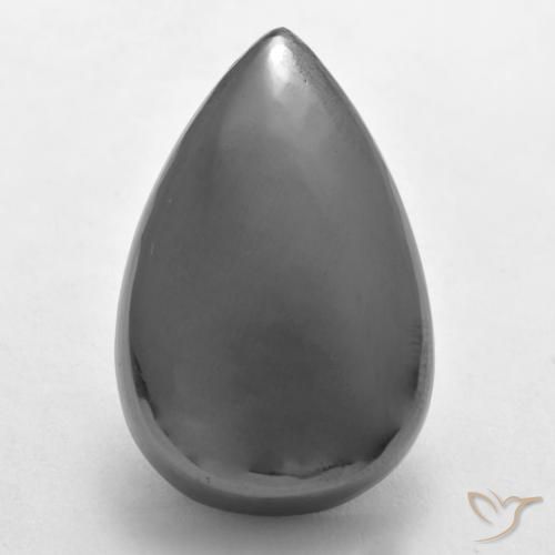 33.32ct Natural Gris plateado Hematites, En forma de pera, Opaco