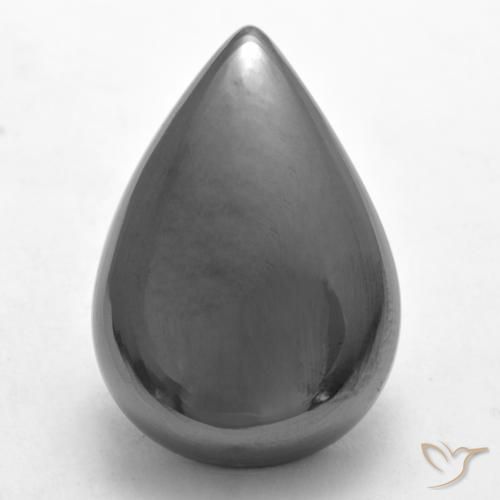 33.79ct Natural Gris medio Hematites, En forma de pera, Opaco