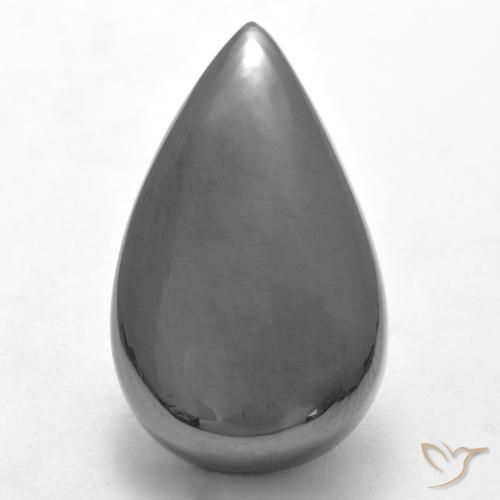 29.52ct Natural Gris medio Hematites, En forma de pera, Opaco