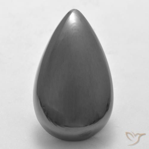 28.90ct Natural Gris medio Hematites, En forma de pera, Opaco