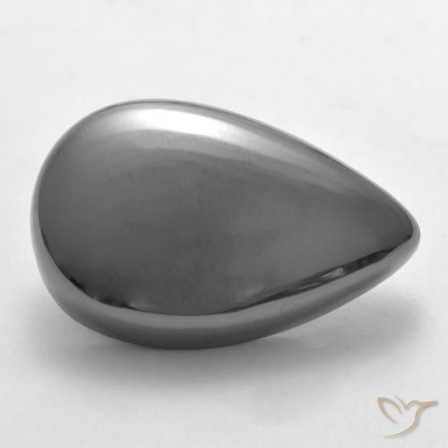 28.17ct Natural Gris medio Hematites, En forma de pera, Opaco