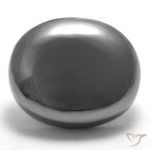33.01ct Natural Gris Hematites, Ovalada, Opaco