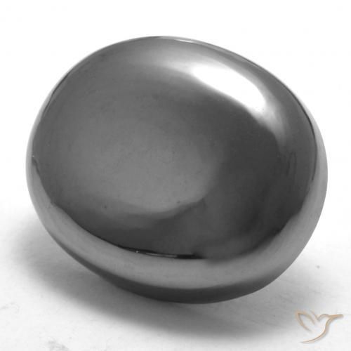 Hematites Gris natural de 33.01 ct, Ovalada, Opaco