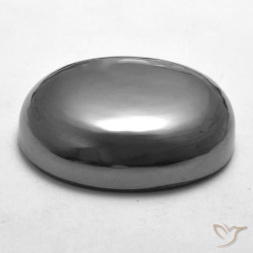 Hematites Gris natural de 33.01 ct, Ovalada, Opaco