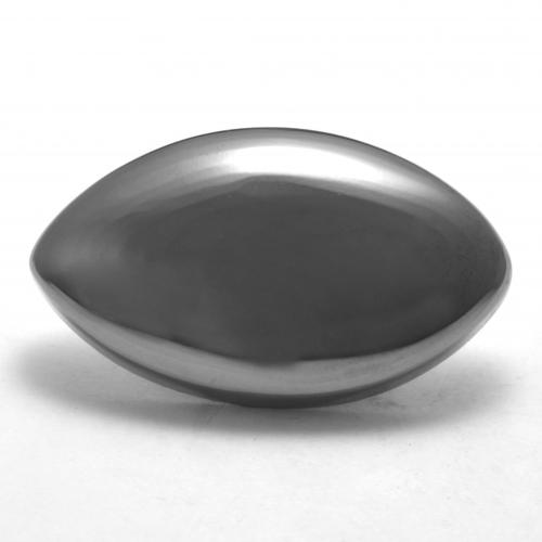 Hematita gris natural de 26,27 ct, marquesa, opaco