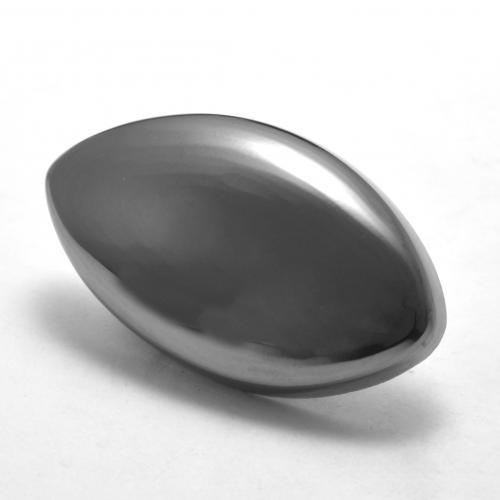 Hematita gris natural de 26,27 ct, marquesa, opaco
