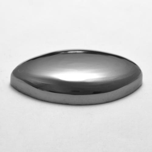 Hematita gris natural de 26,27 ct, marquesa, opaco