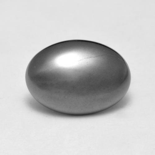 Hematites Gris medio natural de 7.68 ct, Corte Óvalo, Opaco