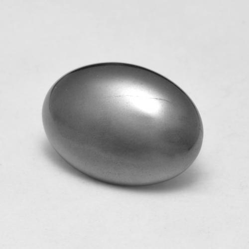 Hematites Gris medio natural de 7.68 ct, Corte Óvalo, Opaco