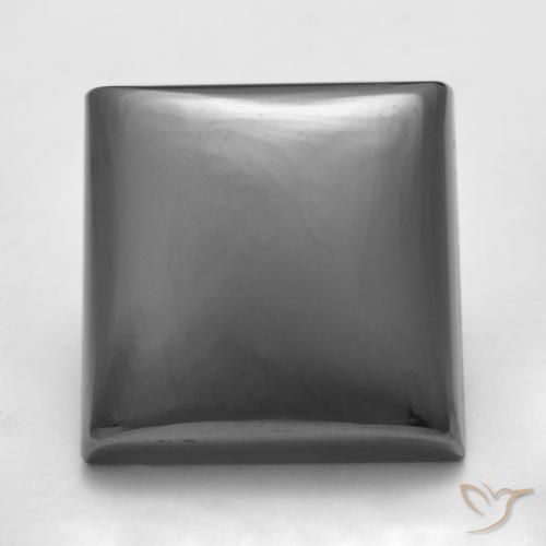 19.45ct Natural Gris plateado Hematites, Cuadrado, Opaco