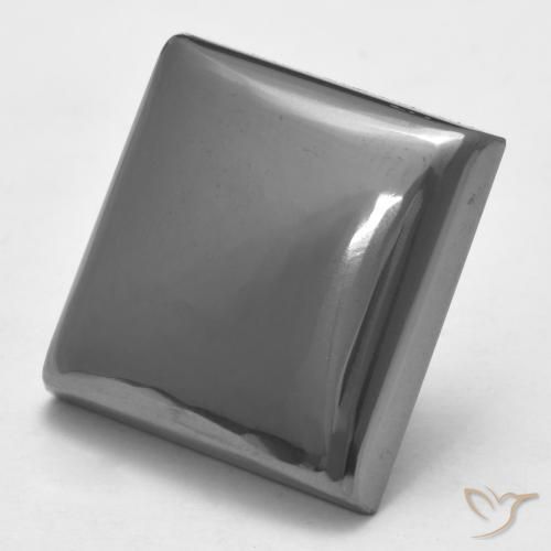 Hematites Gris plateado natural de 19.45 ct, Cuadrado, Opaco
