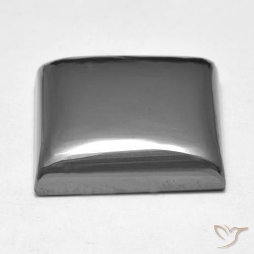 Hematites Gris plateado natural de 19.45 ct, Cuadrado, Opaco