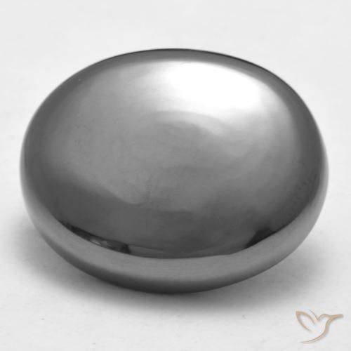 33.23ct Natural Gris medio Hematites, Ovalada, Opaco