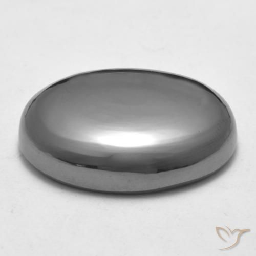 Hematites Gris medio natural de 33.23 ct, Ovalada, Opaco
