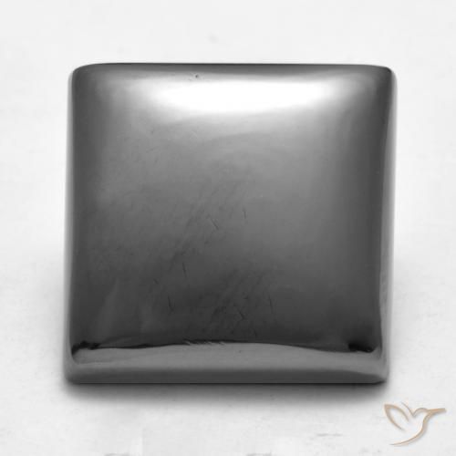 23.09ct Natural Gris plateado Hematites, Cuadrado, Opaco