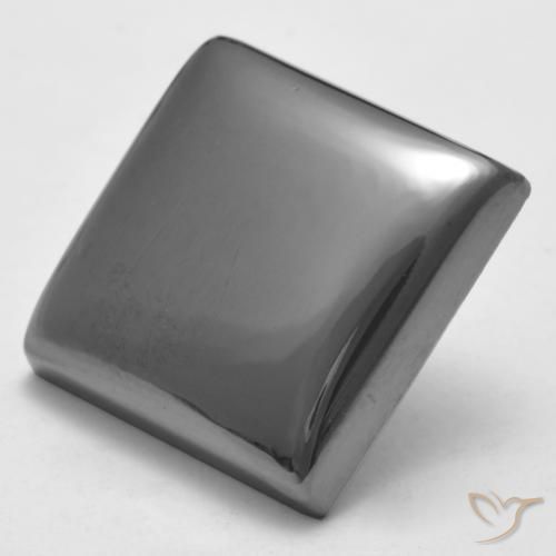 Hematites Gris plateado natural de 23.09 ct, Cuadrado, Opaco