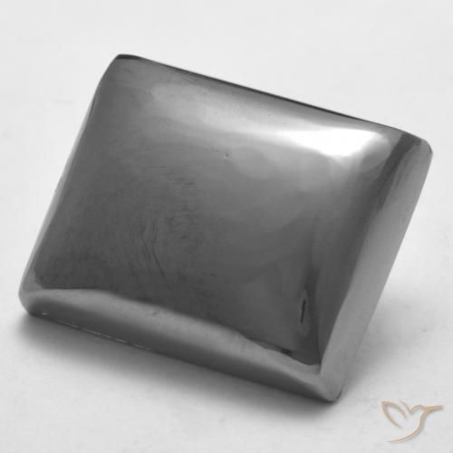 Hematites Gris medio natural de 26.76 ct, Corte Baguette, Opaco