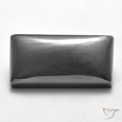 21.11ct Natural Gris plateado Hematites, Corte Baguette, Opaco