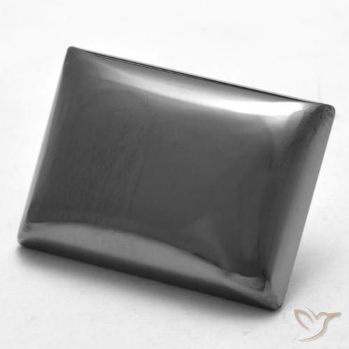 Hematites Gris plateado natural de 21.86 ct, Corte Baguette, Opaco