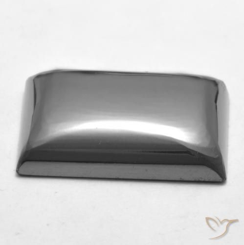 Hematites Gris plateado natural de 21.86 ct, Corte Baguette, Opaco