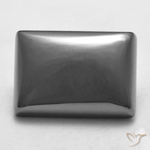 20.48ct Natural Gris plateado Hematites, Corte Baguette, Opaco