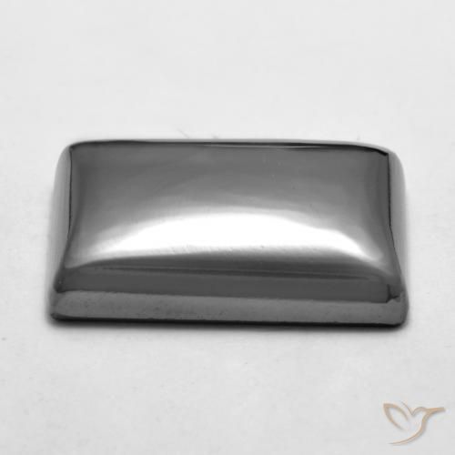 Hematites Gris plateado natural de 20.48 ct, Corte Baguette, Opaco