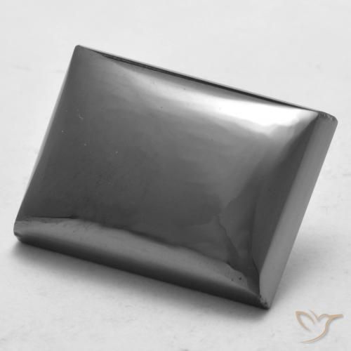 Hematites Gris plateado natural de 24.59 ct, Corte Baguette, Opaco