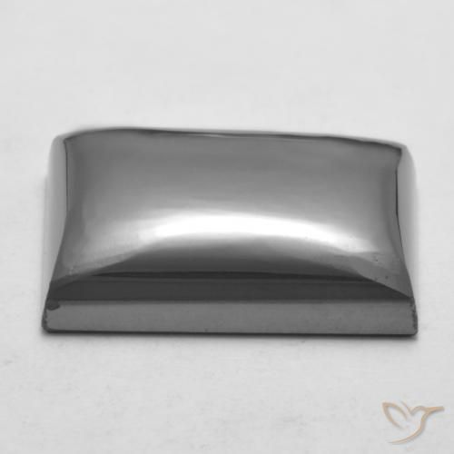 Hematites Gris plateado natural de 24.59 ct, Corte Baguette, Opaco