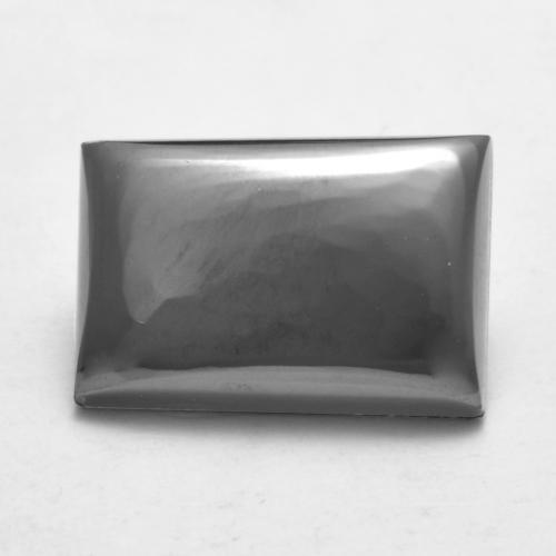 Hematita gris natural de 7,13 ct, baguette, opaco