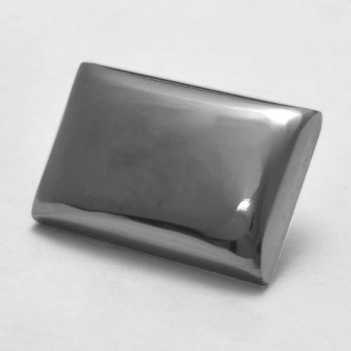 Hematita gris natural de 7,13 ct, baguette, opaco