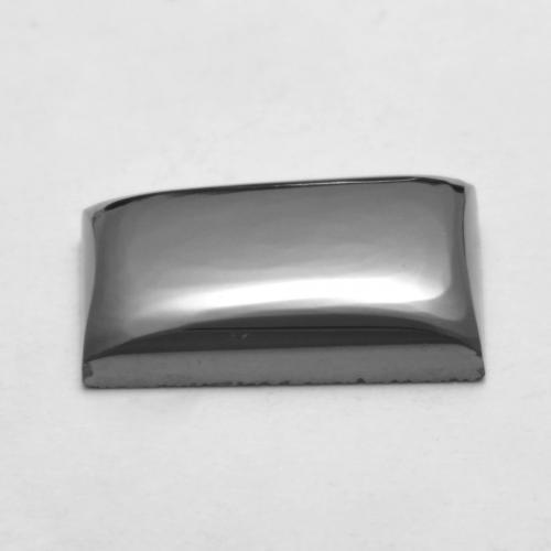 Hematita gris natural de 7,13 ct, baguette, opaco