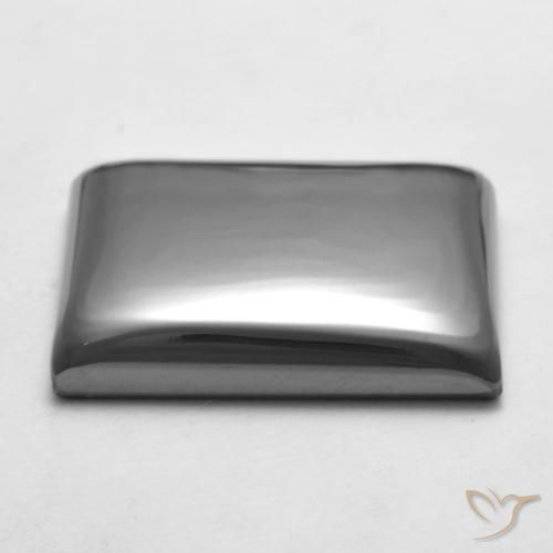 Hematites Gris medio natural de 24.45 ct, Corte Baguette, Opaco
