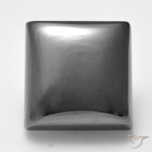 29.60ct Natural Gris medio Hematites, Cuadrado, Opaco