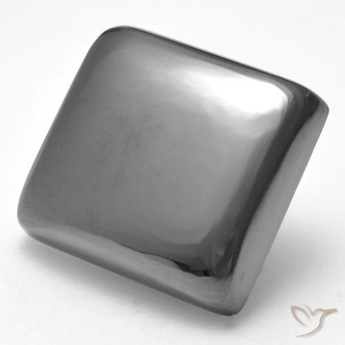 Hematites Gris plateado natural de 24.67 ct, Cuadrado, Opaco