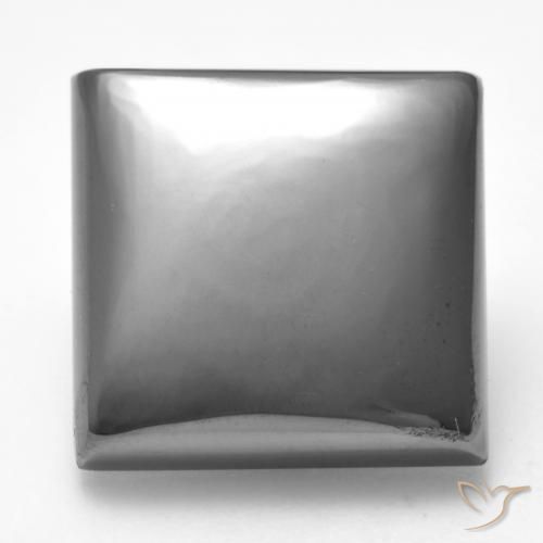 26.32ct Natural Gris plateado Hematites, Cuadrado, Opaco